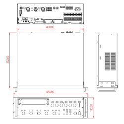 AMPLIFICATEUR PUBLIC ADRESS  6 ZONES  480 W, 100 V, 4 Ω,