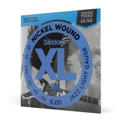 Cordes D'addario JEU Electrique Jazz L 12-52 | Ubico Musique