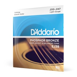 Cordes D'addario P/bronze 12C Light | Ubico Musique