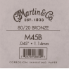 Cordes Martin Corde Filee Bronze 045 | Ubico Musique