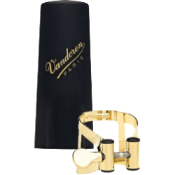 Ligature Vandoren Sax Alto Dorée Avec Couvre BEC