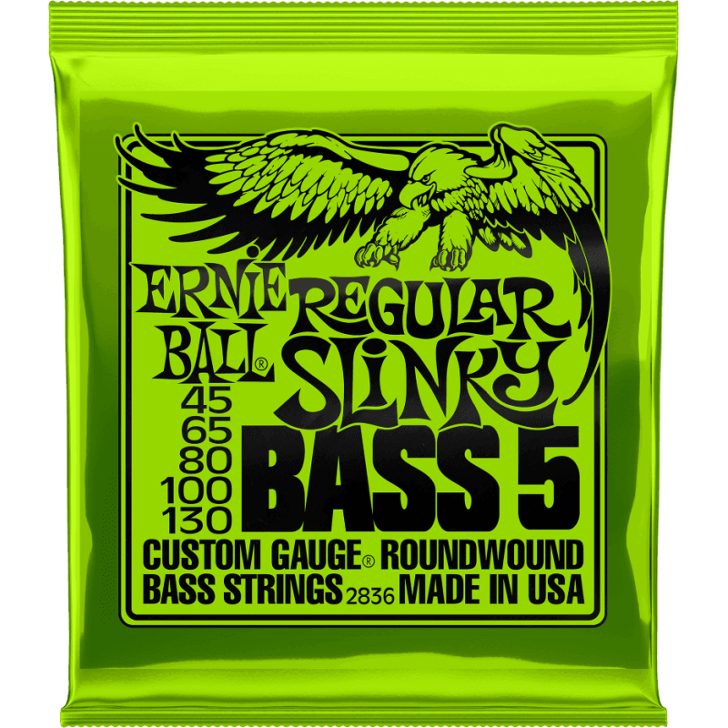 Corde Ernie Ball Basses Slinky Nickel Wound Regular 5C 45-6…