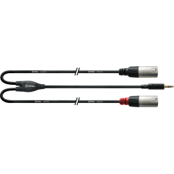 Cordial CFY1.5WMM-LONG 2 XLR Male / Mini Jack Stéréo - 1.5m