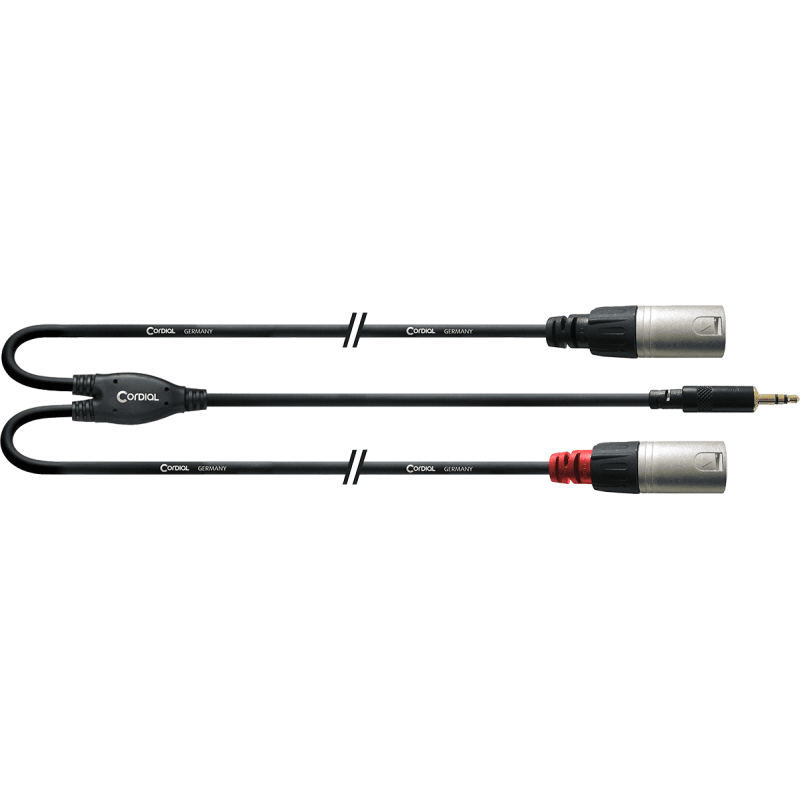 Cordial CFY1.5WMM-LONG 2 XLR Male / Mini Jack Stéréo - 1.5m