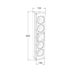 Audiophony Sline441B – Enceinte colonne passive 200 W noire
