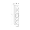 Audiophony Sline441B – Enceinte colonne passive 200 W noire