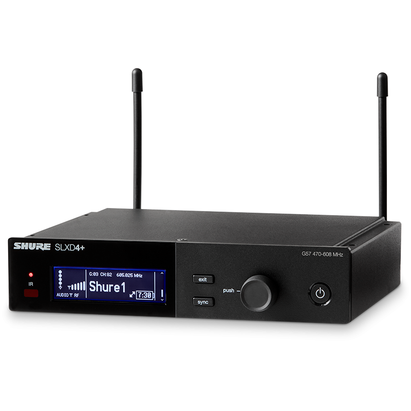 Shure SLXD4+ – Récepteur sans fil numérique mono-canal SLX-D+