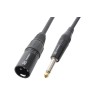 Cordon audio XLR mâle jack 6,35 mâle mono 1,5 m  noir