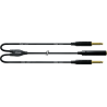 Cable jack CORDIAL Fiches 6,35 mm REAN 1x fem. mono / 2x mono - 30 cm