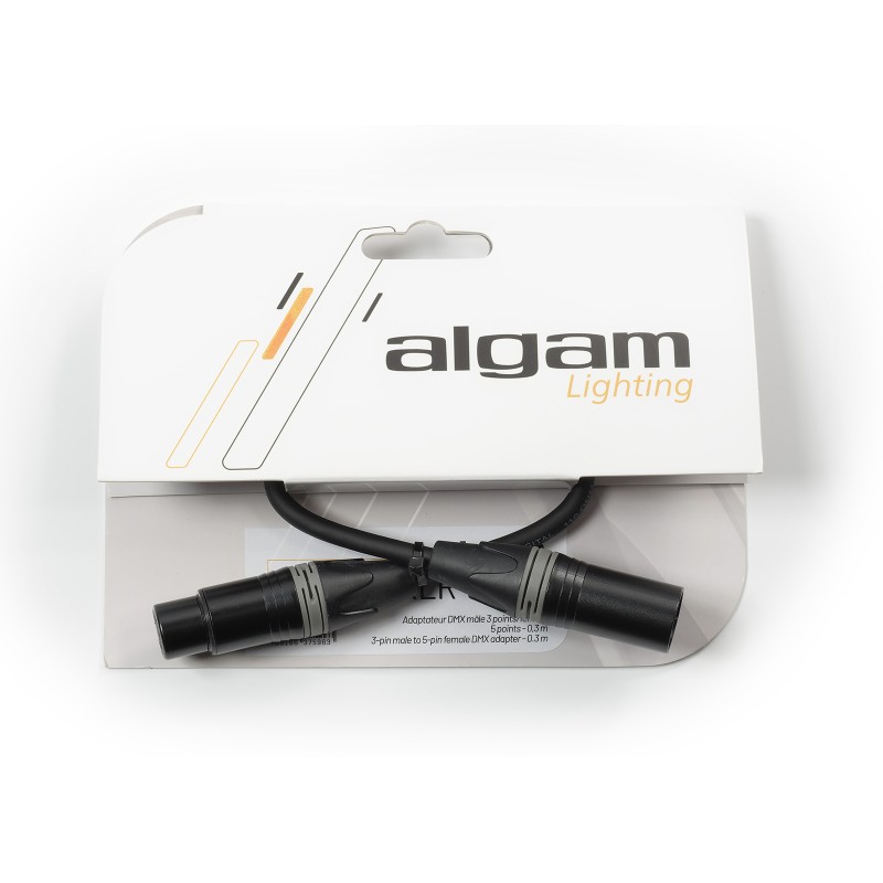 Algam Lighting ADAPT-XLR-M3F5 - Adaptateur DMX XLR 3M/5F