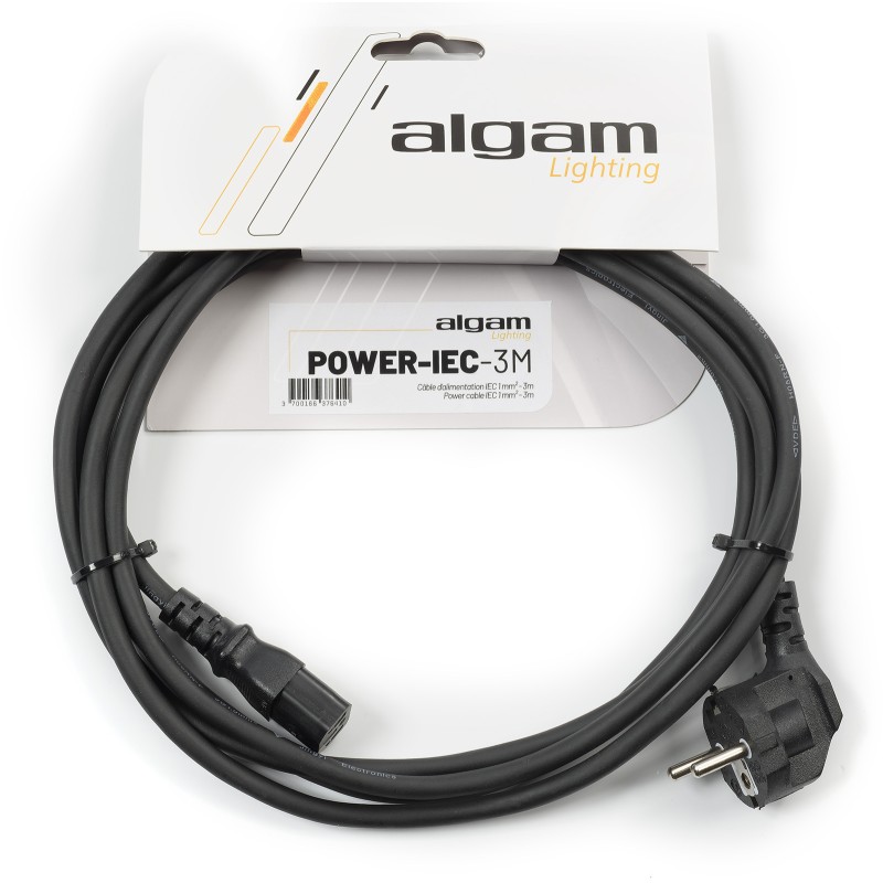 Algam Lighting POWER-IEC-3M - Câble alimentation IEC 3 m