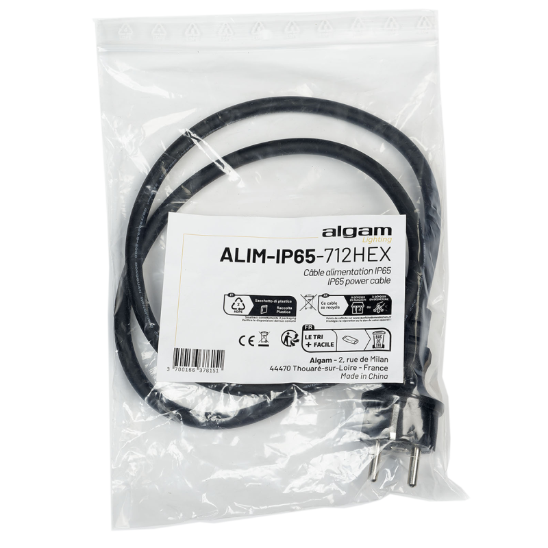 Algam Lighting ALIM-IP65-712HEX - Câble alimentation IP65