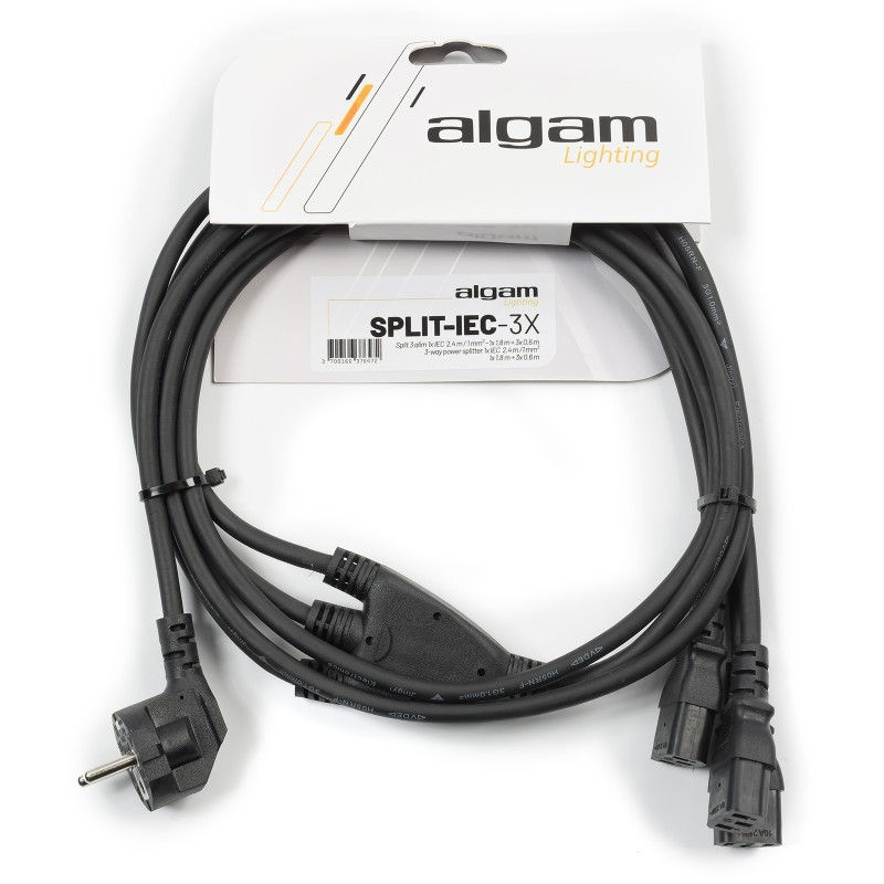 Algam Lighting SPLIT-IEC-3X - Split alim 3x IEC 2,4m | Ubico