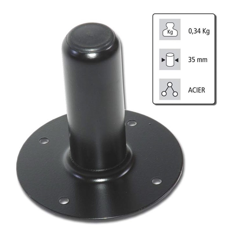 Audiophony C-35 - Embase métal pour enceinte diamètre 35 mm interne
