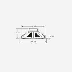 Audiophony PA CHP606 - Plafonnier double cône 6' ligne 100V ABS 3/6W
