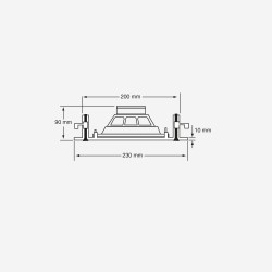 Audiophony PA CHP610 - Plafonnier 2 voies 6 ligne 100V ABS 2,5/5/10W