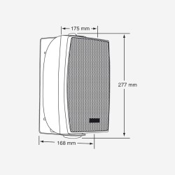Audiophony PA EHP410b - Enc. murale 4 L70/100V ABS 2,5/5/10W - Noire