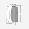 Audiophony PA EHP410b - Enc. murale 4 L70/100V ABS 2,5/5/10W - Noire