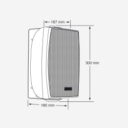 Audiophony PA EHP520b - Enc. murale 5 L70/100V en ABS 5/10/20W - Noire