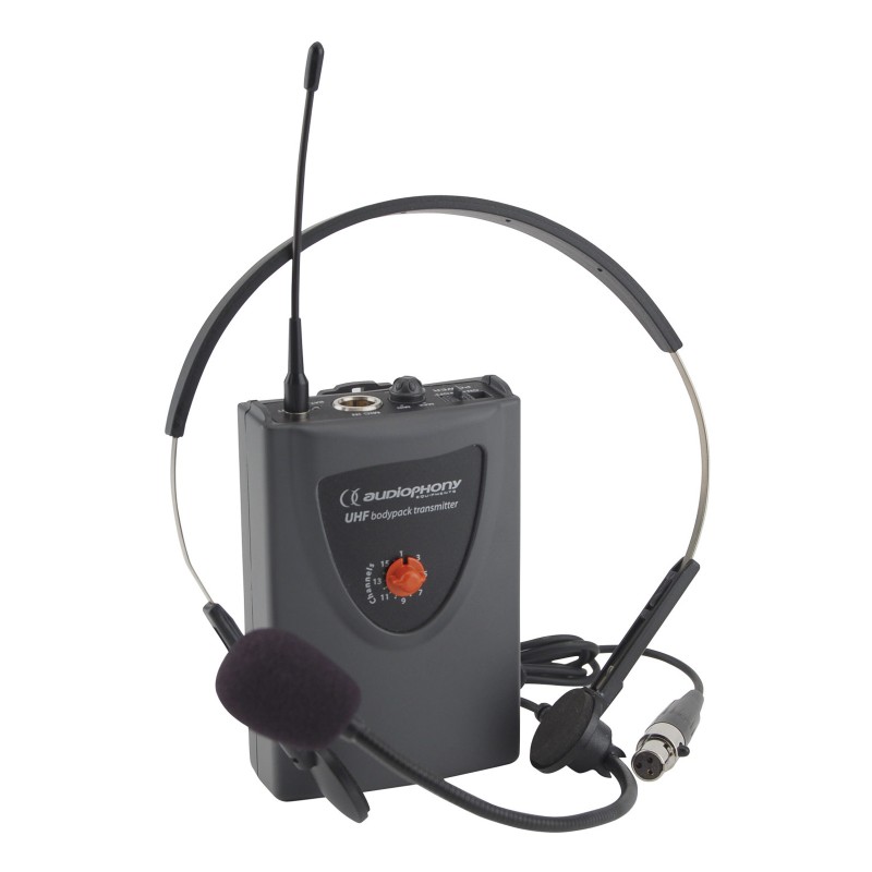 Audiophony EMET-HEAD - Boîtier UHF émetteur +micro serre-tête optionne