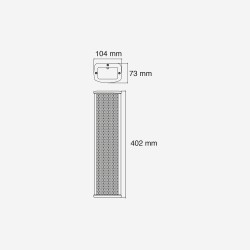 Audiophony PA CLS440 - Colonne aluminium 4X2,5 100V 20/40W- IP44