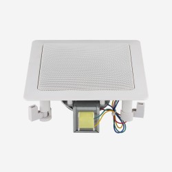 Audiophony PA CHP520SQ - Plaf. carré 2 voies 4' ABS blanc 100V 5/10/20