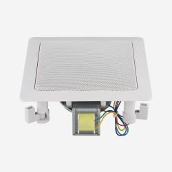 Audiophony PA CHP630SQ - Plaf. carré 2 voies 5' ABS blanc 100V 7,5/15/