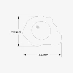 Audiophony PA STONE60 - Enc. discrete rocher IP66 60W 8pouces 100V- gr