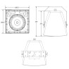 Audiophony PA EXT106 - Enceinte proj. son 6,5'+ 1'coaxial 100W/8-100V-