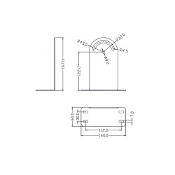 Audiophony PA FIXlineW - Support mural pour colonne horizontale blanc