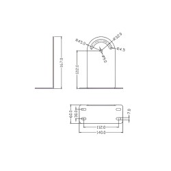 Audiophony PA FIXlineB - Support mural pour colonne horizontale noir