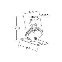 Hilec SUPlineTopW - Support de suspenssion orientable pour enceinte Sl