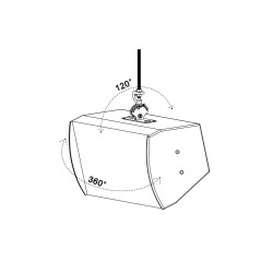 Hilec SUPlineTopW - Support de suspenssion orientable pour enceinte Sl