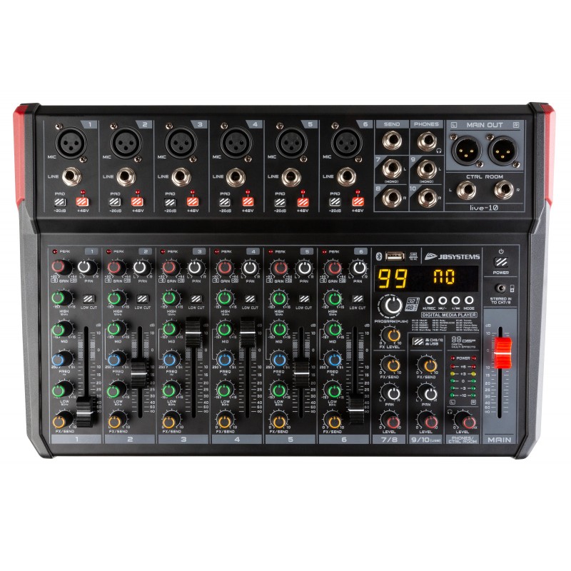 JB Systems LIVE-10 - Table de mixage PA polyvalent dans un format comp