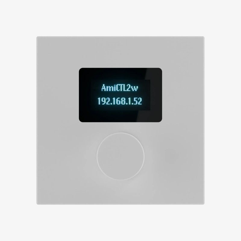 Audiophony PA AmiCTL2w - Contrôleur mural avec écran et bouton rotatif