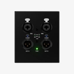 Audiophony PA AmiD4 - Boitier mural DANTE 2 entrées 2 sorties Jack/XLR