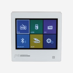 Audiophony PA WALLAMPtouch - Ampli mural 2x10W touch screen SD/BT/Radi