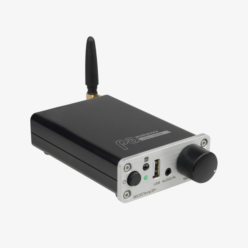 Audiophony PA WiCASTamp30+ - Wicast amp 2x30W avec RJ45 et télécommand