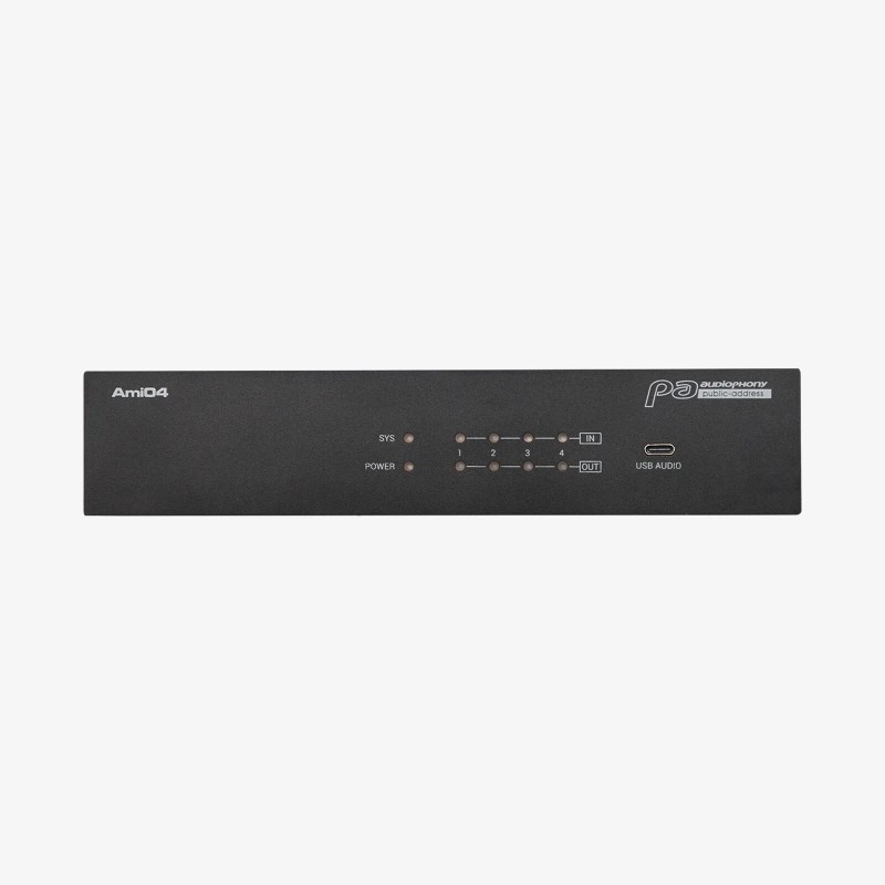 Audiophony PA Ami04 - Matrice audio numérique 4x4 - DSP - PoE - 1U