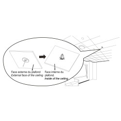 Audiophony UHF410-Ant-CeilingF8 - Antenne plafonnier avec booster de s