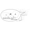Audiophony UHF410-Ant-CeilingF8 - Antenne plafonnier avec booster de s