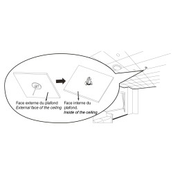 Audiophony UHF410-Ant-CeilingF5 - Antenne plafonnier avec booster de s
