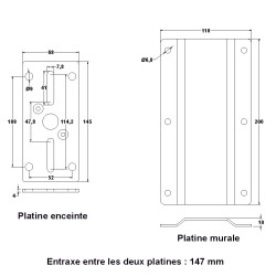 Audiophony BS/6-1 - Support mural orientable pour enceinte jusqu'à 20k