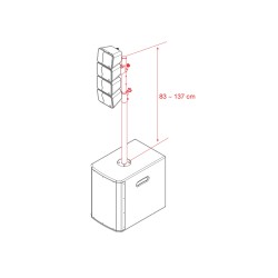 Audiophony CUB-Pole1 - Support pour pied pour CUBsat4