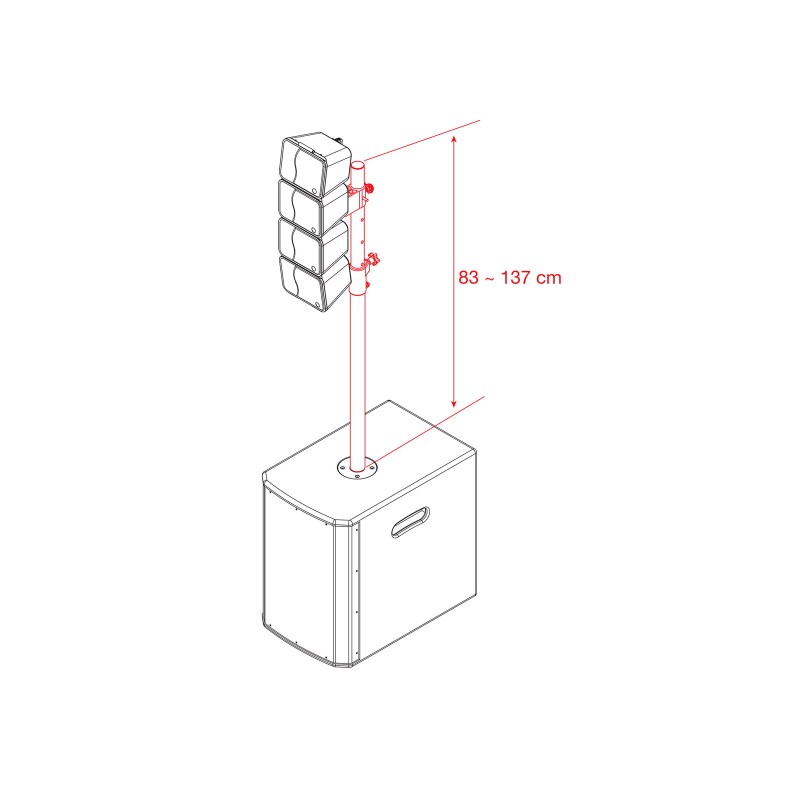 Audiophony CUB-Pole1 - Support pour pied pour CUBsat4