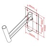 Hilec WB-L30 - Support mural pour grandes enceintes 30cm, 40kg