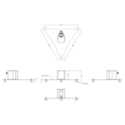Audiophony iLINEbasew - Support de sol pour iLINE83B/iLINESPACE60-Whit