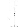 Hilec Stick-SW - Pied enceinte embase lourde carrée 1m80 - Blanc