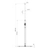 Hilec Stick-RW - Pied enceinte embase lourde ronde 1m80 - Blanc