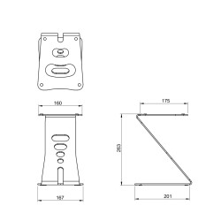 Hilec MS2 - Paire de supports pour moniteurs